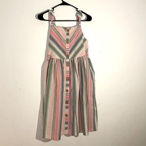 Bonnie Jean sundress below the knee length with pockets. Size 18 1/2